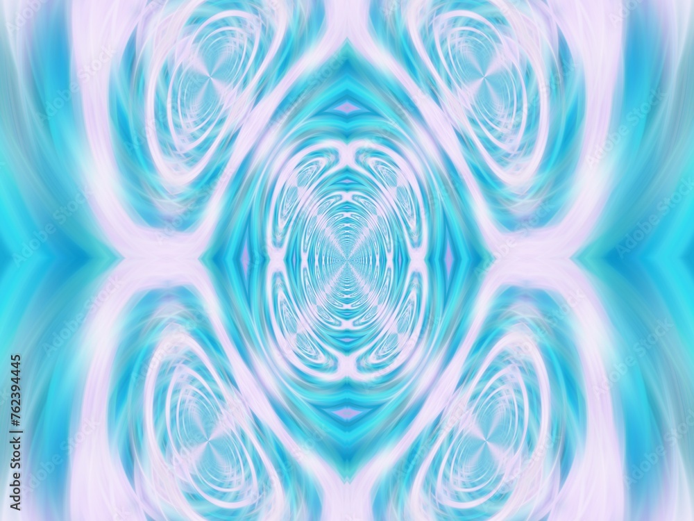 Poster abstract graphic background with effect of waves, water, blur, rays, and swirl, symmetrical pattern 