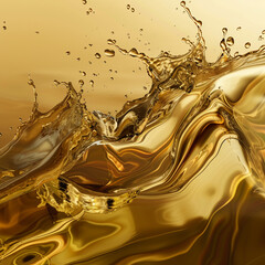 An abstract representation of the melting of gold into liquid form