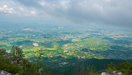 panoramic aerial view of the Lazio hills