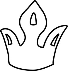 Hand drawn crowns set
