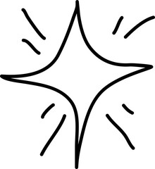 Set of hand drawn stars in doodle style