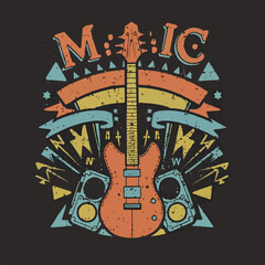 Obraz premium guitar and music