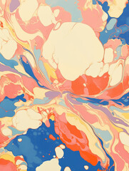 Abstract expressive art. Colorful paint stains. Gouache or acrylic painting. Fluid background. Explosion and splash of colors. Illustration for poster, notebook cover, phone case. Generative AI