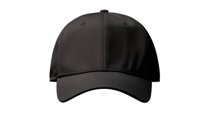black baseball cap isolated on transparent background