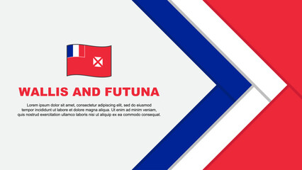 Wallis And Futuna Flag Abstract Background Design Template. Wallis And Futuna Independence Day Banner Cartoon Vector Illustration. Wallis And Futuna Cartoon