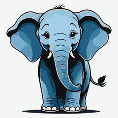 cute little elephant vector isolated