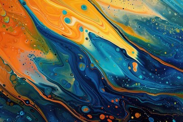 Abstract art backgrounds. Hand-painted background, Beautiful abstract multicolored painting in the backdrop, Acrylic pouring techniques. Fantasy concept