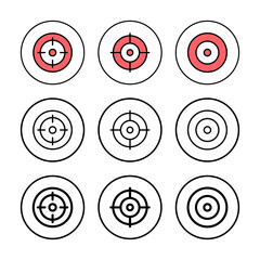 Target icon vector illustration. goal icon vector. target marketing sign and symbol