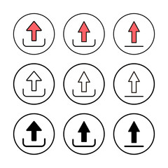 Upload icon vector illustration. load data sign and symbol