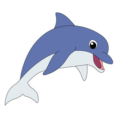 Colorful Dolphin Clipart for Lovers of Aquatic Life of Sea Animals and Ocean Creatures