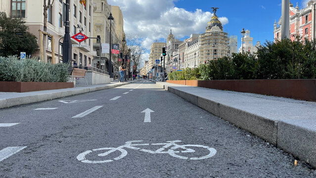 Carril bici en Madrid