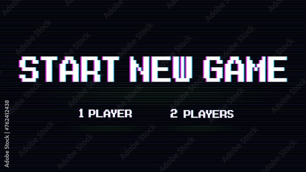 Poster start new game with player selection. modern trendy game background with lighting effect.