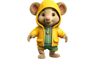 Adventures of Oscar, the Reggae Rodent, Rasta mouse Character Oscar Isolated on Transparent...