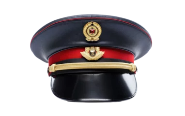 Foto op Aluminium Russian Cop Hat Isolated on Transparent background. © Tayyab Imtiaz