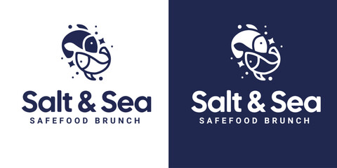 A logo Salt and sea safe food brunch