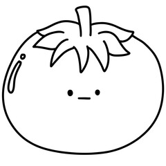 Coloring Page outline of cute vegetables vector illustration