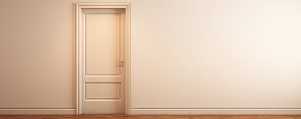 A white door next to a light tan wall