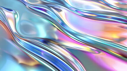 Captured is the serene beauty of water ripples, reflecting a holographic play of light. The tranquil surface creates a mesmerizing pattern of colors, blending art with the fluidity of nature.
