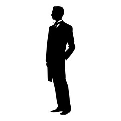 Silhouette of a Man in Suit 