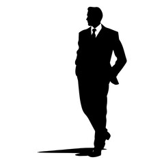 Silhouette of a businessman in Suit 