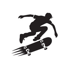 Fototapeta na wymiar Urban Skateboard Vector Spectacle - Unveiling the Essence of Street Style with Skateboard Illustration - Minimallest Skateboard Vector 