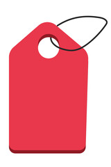 Blank price tag image in red