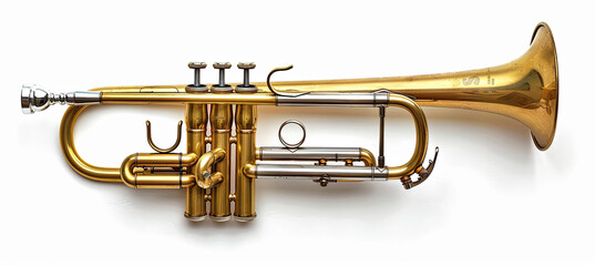 Golden Trumpet isolated on white background