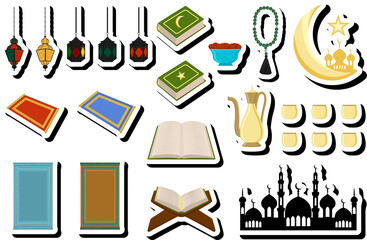 Obraz premium Beautiful illustration on theme of celebrating annual holiday Ramadan