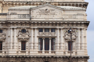 Obraz premium Palace of Justice Exterior Detail with Balcony in Rome, Italy