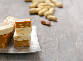 nut sherbet candy dessert with peanuts