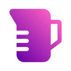 measuring cup gradient icon