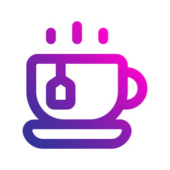 tea cup gradient icon