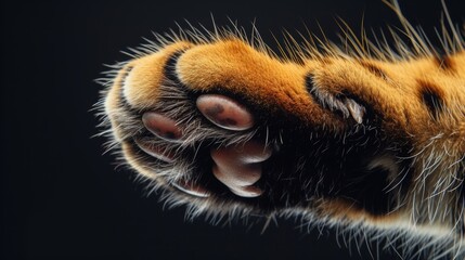 Close-Up of Cat's Paw and Claws - Feline Detail Photography