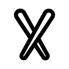 Obraz premium chopstick line icon