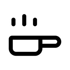 frying pan line icon