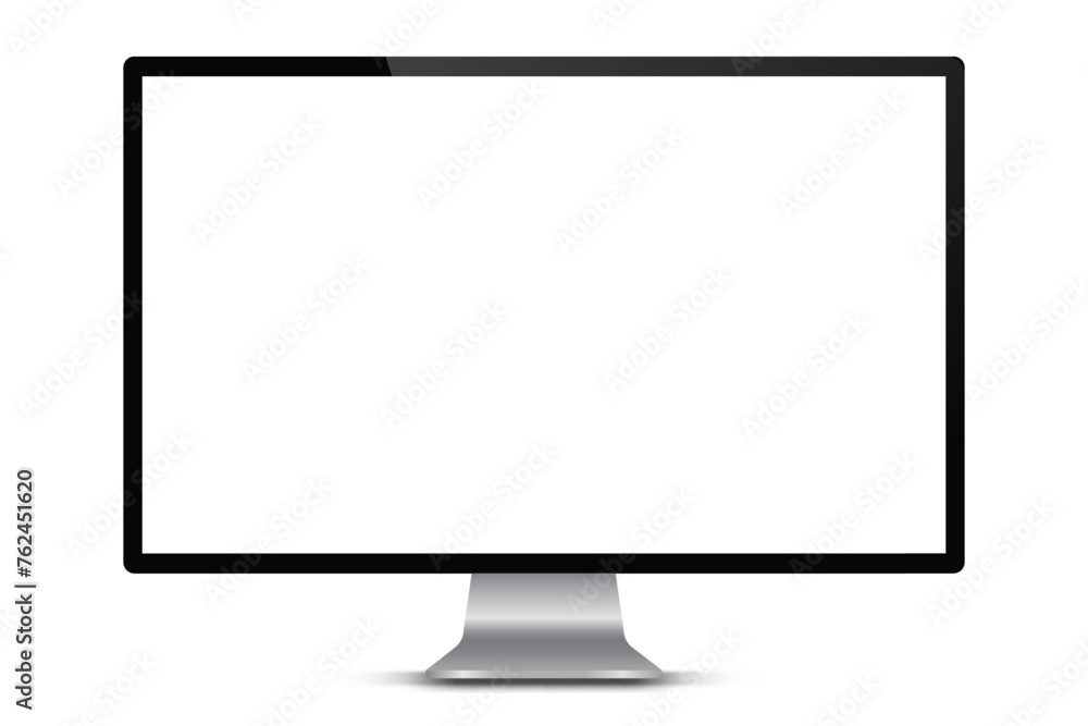 Poster 3d high quality realistic device mockup. computer monitors, laptops, tablets and mobile phones. elec