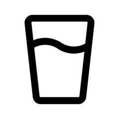 water glass line icon