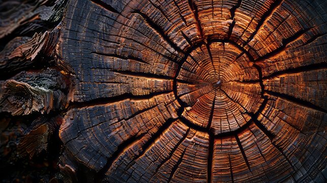 Cross-section of tree trunk.