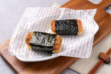 Korean food, pork back ribs, steamed pork back ribs, spicy, stir-fried budae, budae jjigae, beef, fried beef, spam, musubi, pork cutlet,