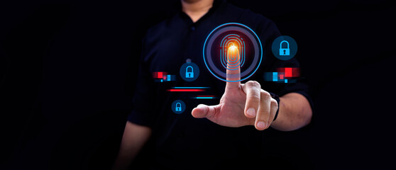 cyber security concept, data protection and secured internet access, cybersecurity