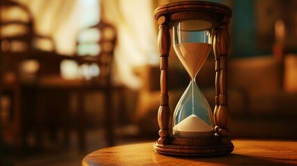 Hourglass on Living Room Table