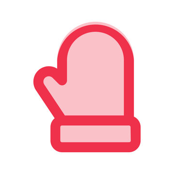 recommend clip art: Oven glove outline fill icon