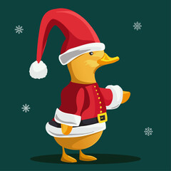 Cute Duck wearing a tacky Christmas sweater
