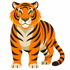 Obraz premium tiger cartoon isolated
