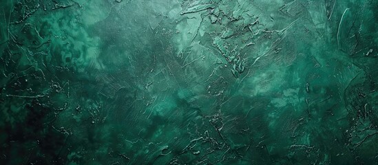 A dark green background with a marble texture resembles the underwater world with natural materials. The electric blue patterns mimic marine biology in a forest of grass - obrazy, fototapety, plakaty