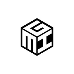 MIG letter logo design with white background in illustrator, cube logo, vector logo, modern alphabet font overlap style. calligraphy designs for logo, Poster, Invitation, etc. - obrazy, fototapety, plakaty