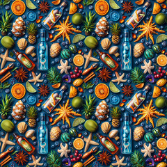 Pattern Tile for seamless backgrounds, ai generated	
