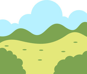 Obraz premium Green Field Illustration