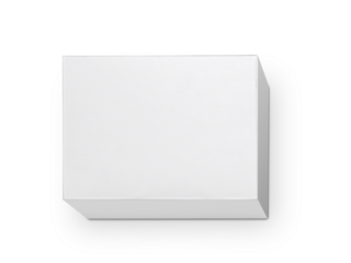 blank packaging white cardboard box, transparent background