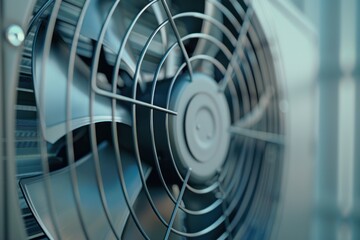 image of an air conditioner with a fan - obrazy, fototapety, plakaty
